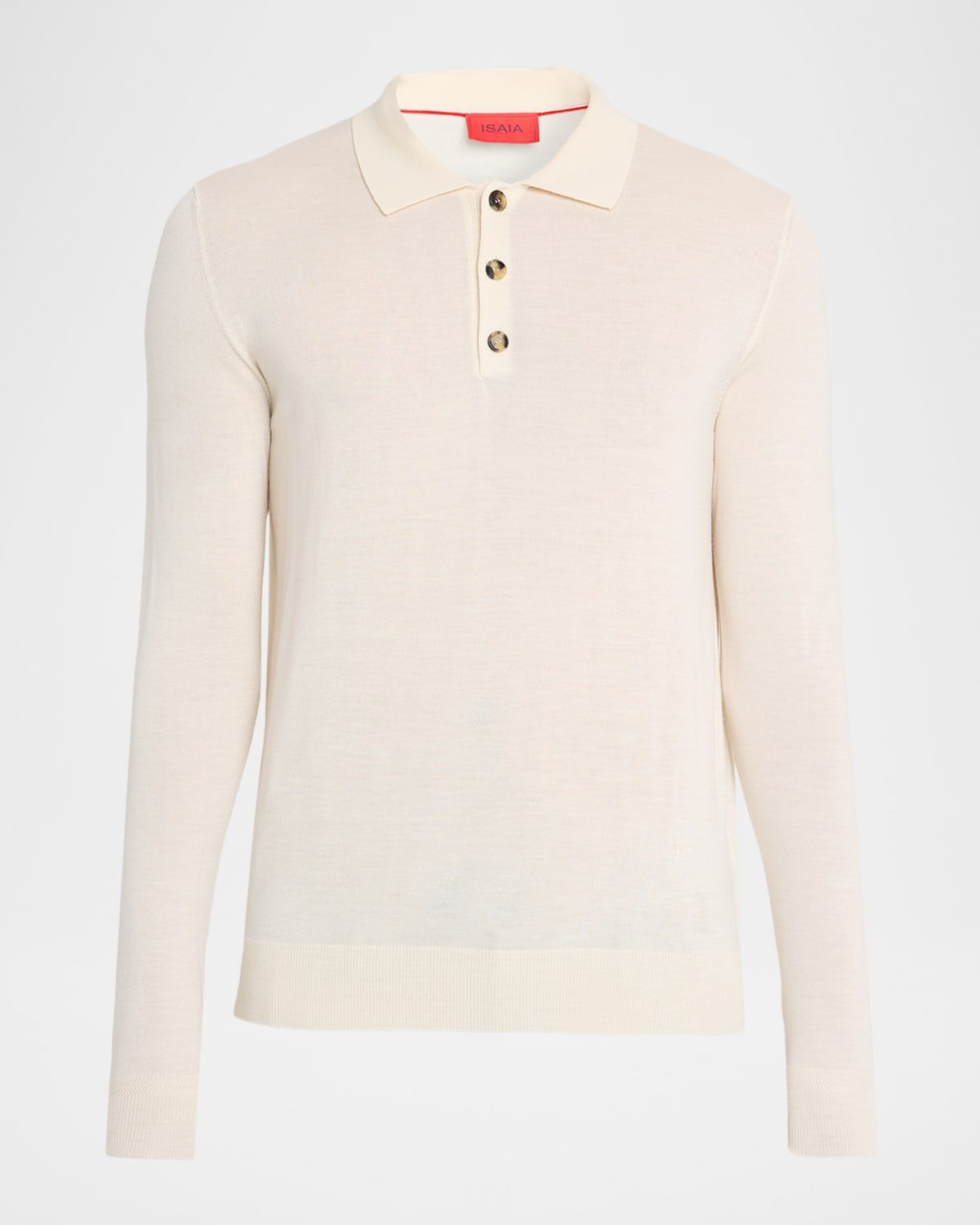Men & apos;s Wool-Silk Blend Polo Sweater