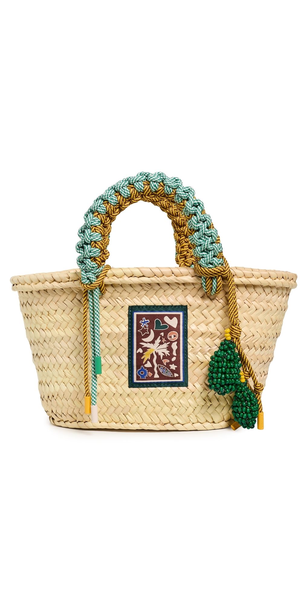 ALÉMAIS Macrame Mini Basket Bag Blonde One Size