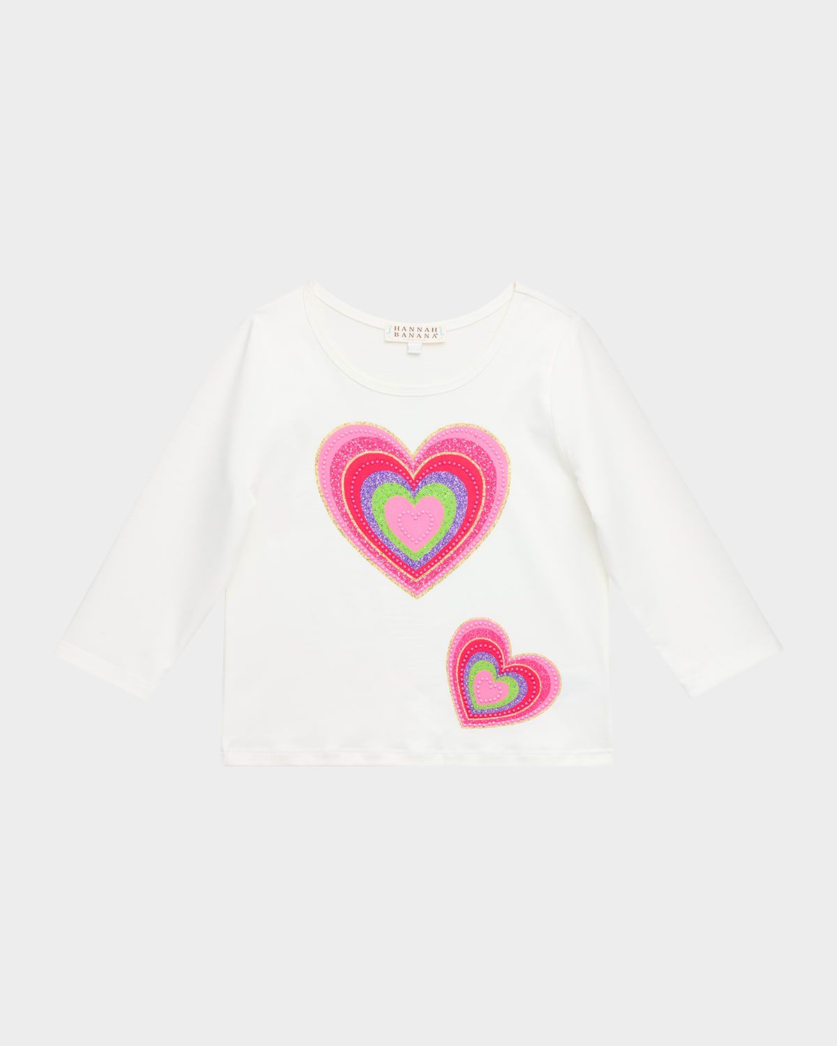 Girl & apos;s Heart Graphic 3/4-Sleeve Sweatshirt, Size 2-10
