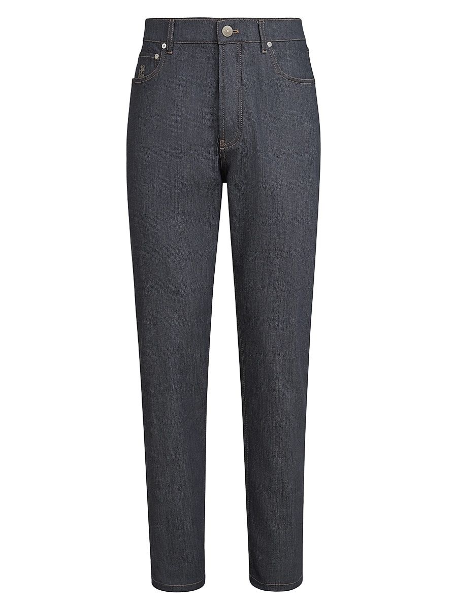 Men's Comfort Grayscale Denim Iconic Fit Five Pocket Jeans - Medium Grey - Size 38