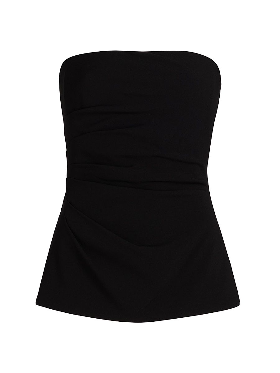 Proenza Schouler Women's Damea Double Crepe Strapless Top - Black - Size 2