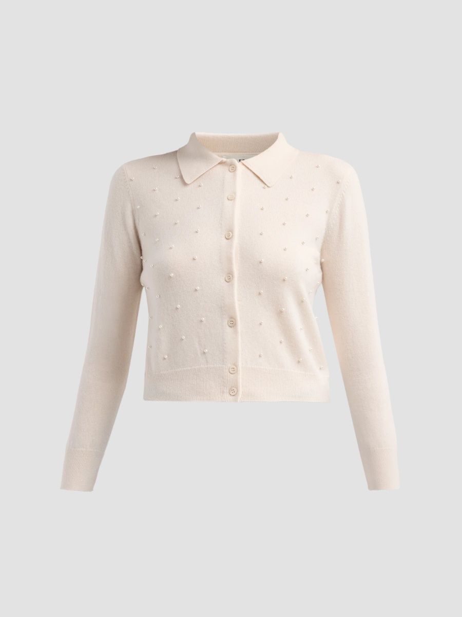 FRAME Women's The Pearl Wool-Cashmere Cardigan - Cream - Size XS