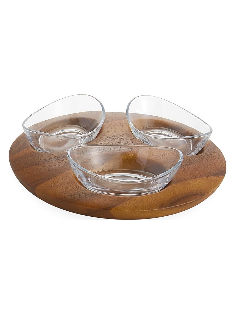 Vie Triple Snack Platter - Brown