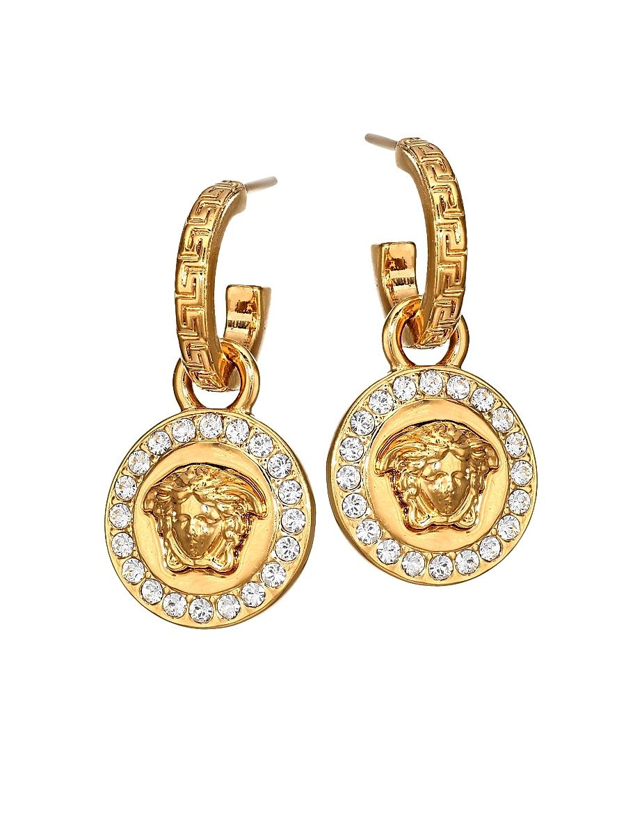 Women's Goldtone & Crystal Medusa Drop Earrings - Gold