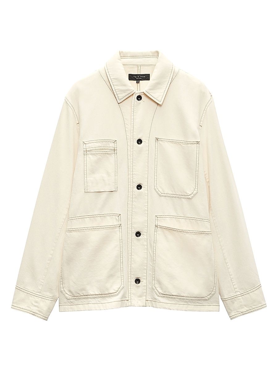 Men's Graham Denim Chore Jacket - Ecru - Size XL