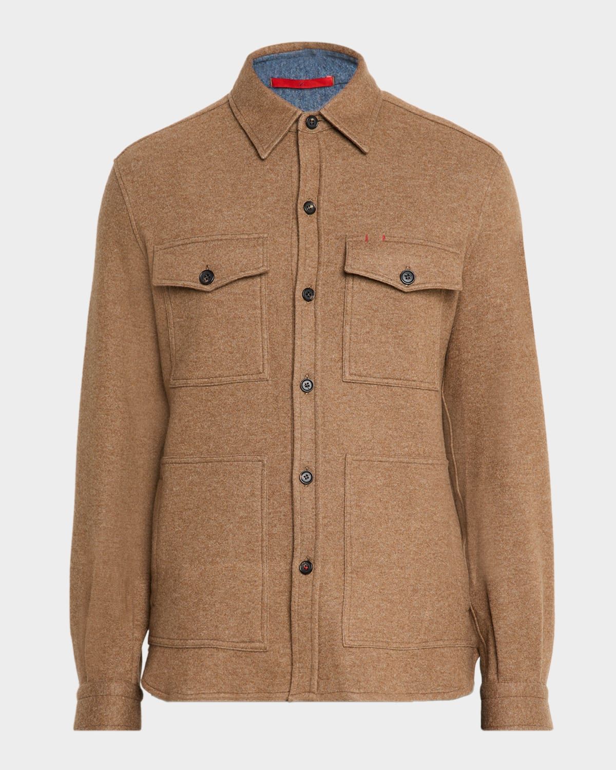 Men & apos;s Cashmere Double-Face Four-Pocket Overshirt