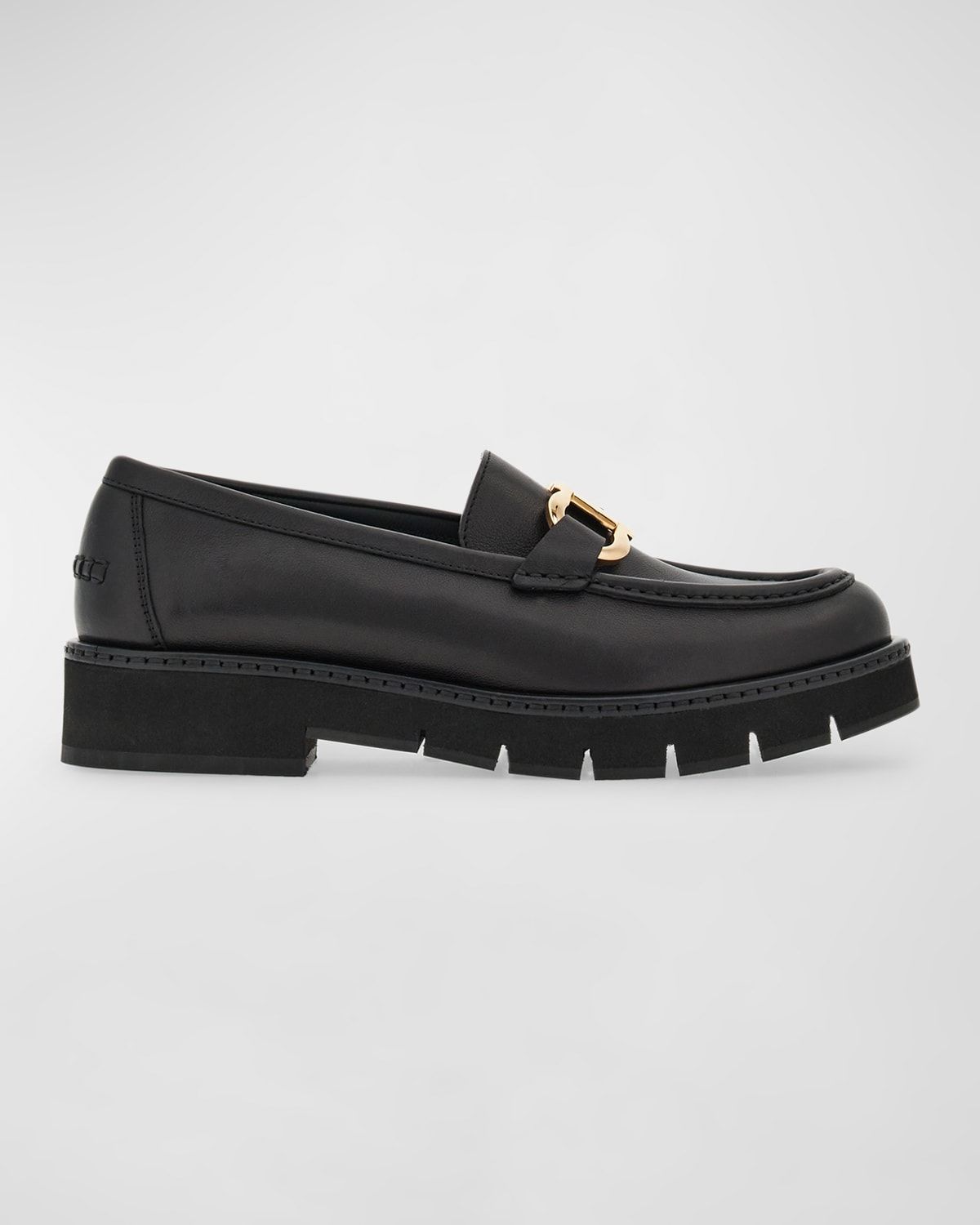 Maryan Calfskin Gancini Bit Loafers