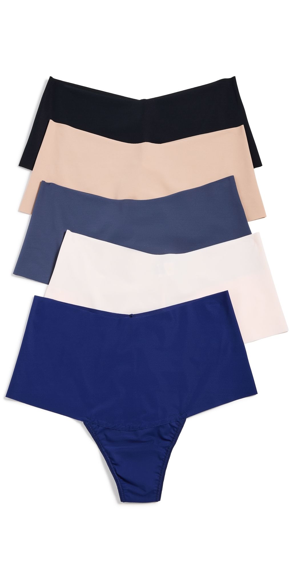 Hanky Panky Breathe Hi Rise 5 Pack Black/Granite/Taupe/Vanilla L