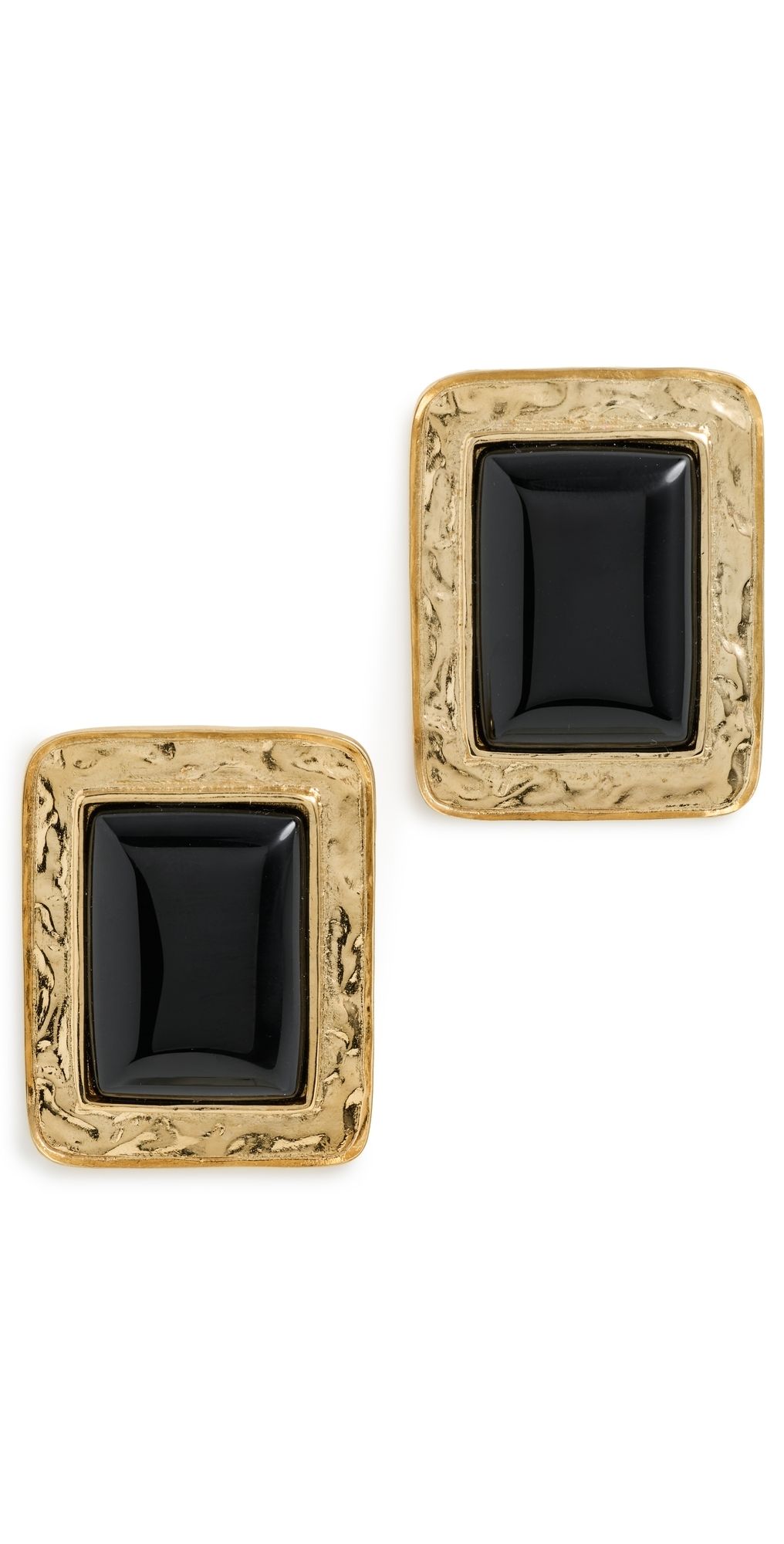 MAYAMAR Onyx Rectangle Bold Earrings ONYX One Size