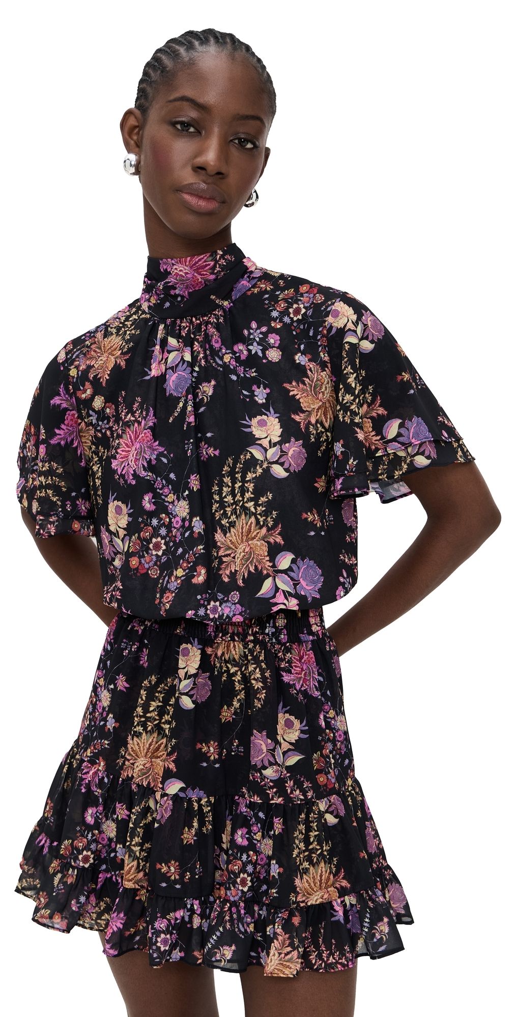 MISA Saffie Dress Dusted Clister Chif XS