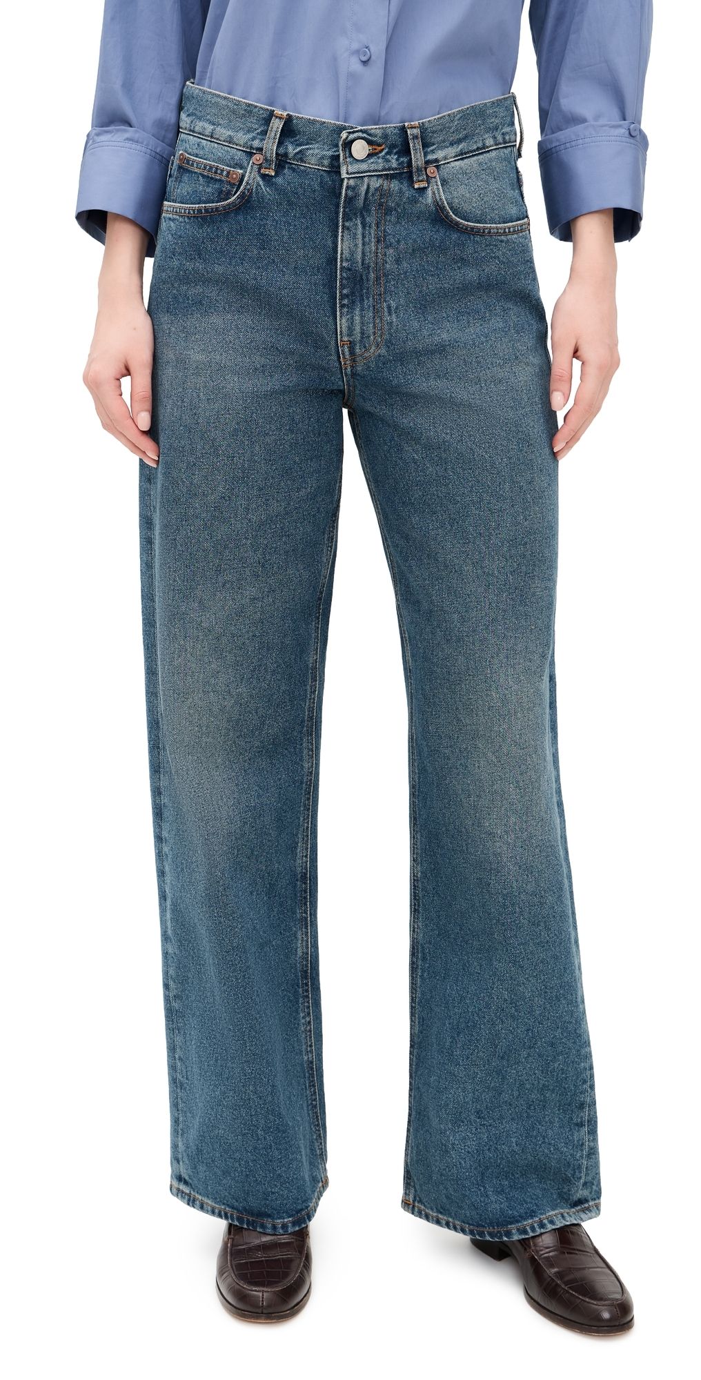 House of Dagmar Baggy Fit Denim Vintage Blue 26