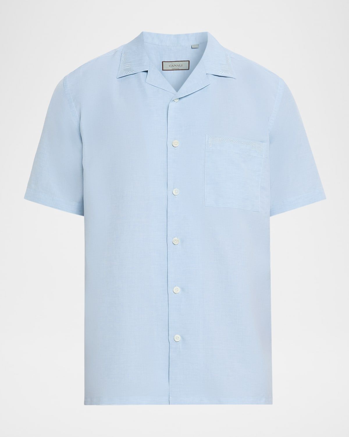 Men & apos;s Linen and Cotton Pocket Camp Shirt