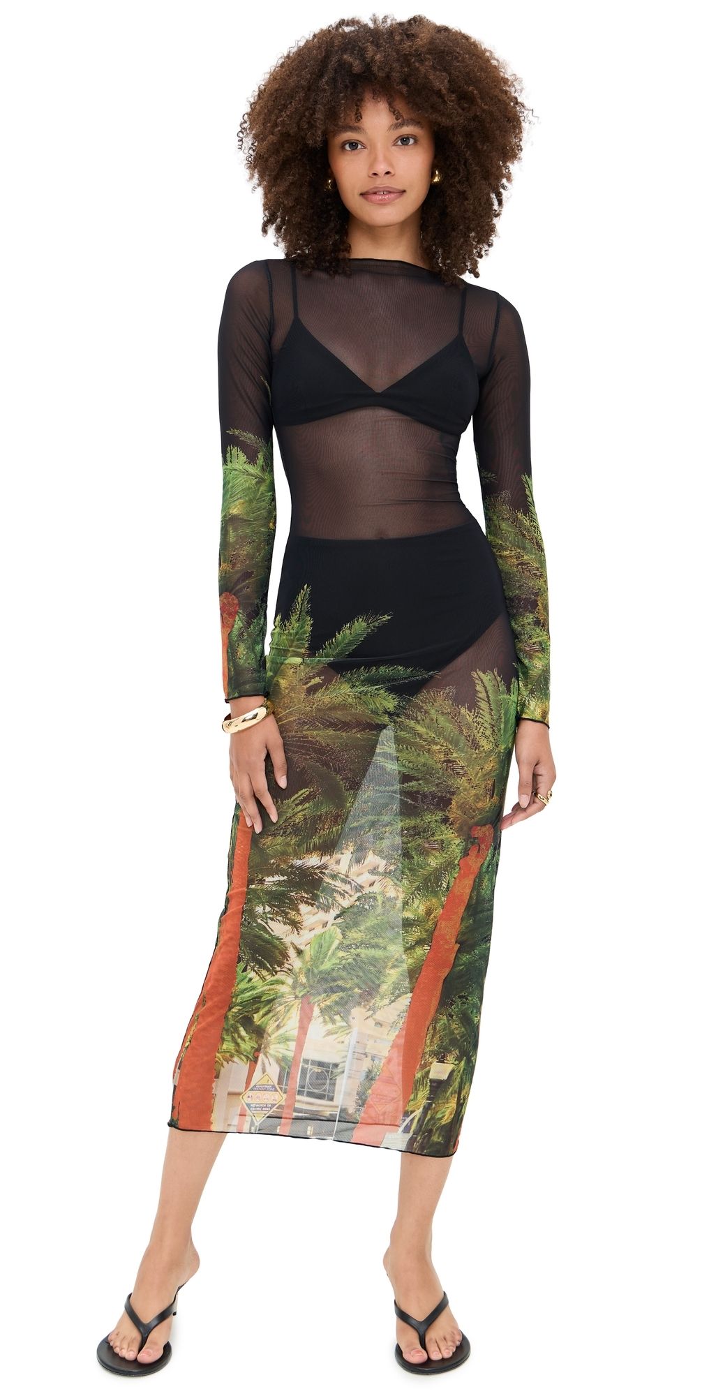 Dur Doux Miami Palm Maxi Dress Miami Palm Print S