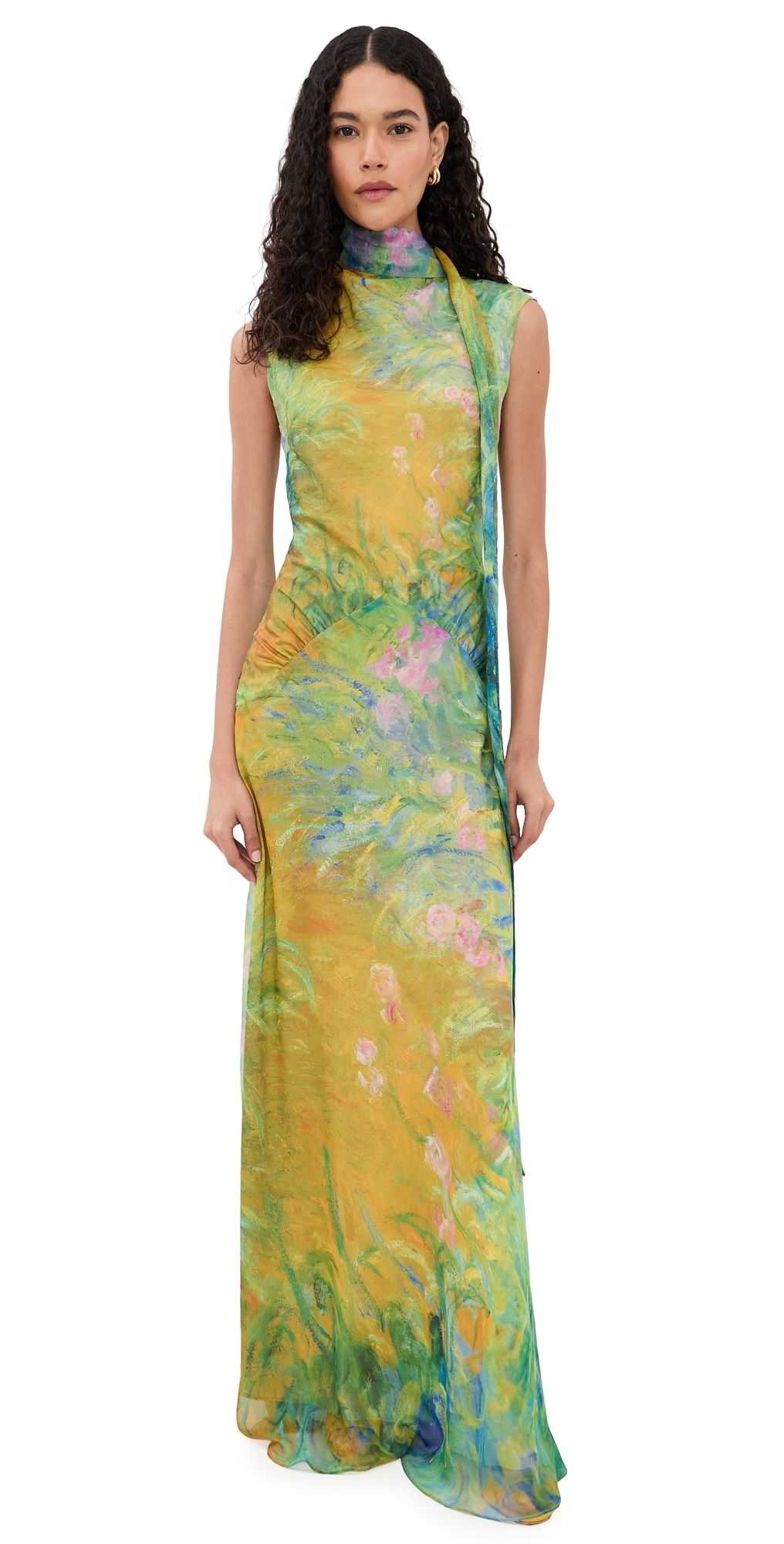 Yellow the Label Irises Monet Maxi Dress Path Of Irises S