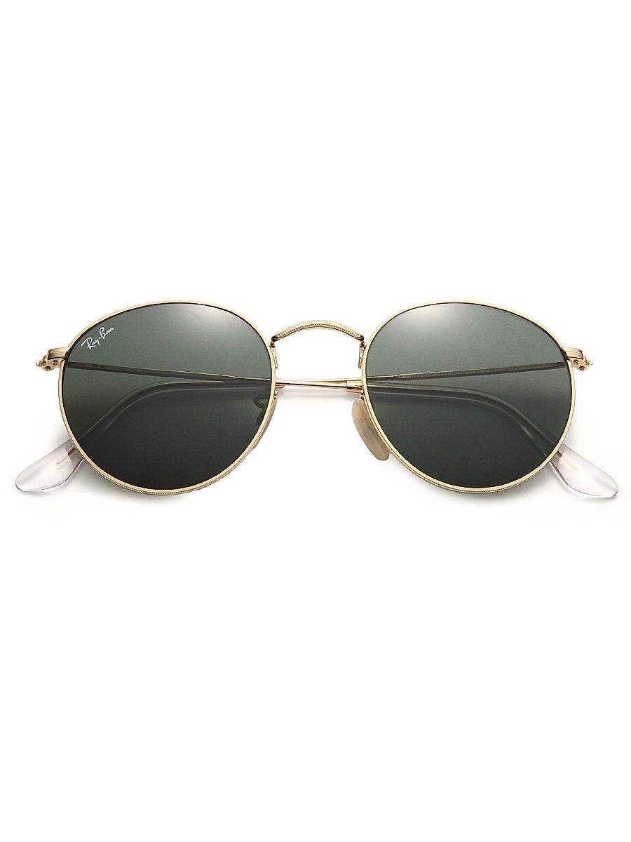 Women's RB3447 50MM Round Sunglasses - Gold Green