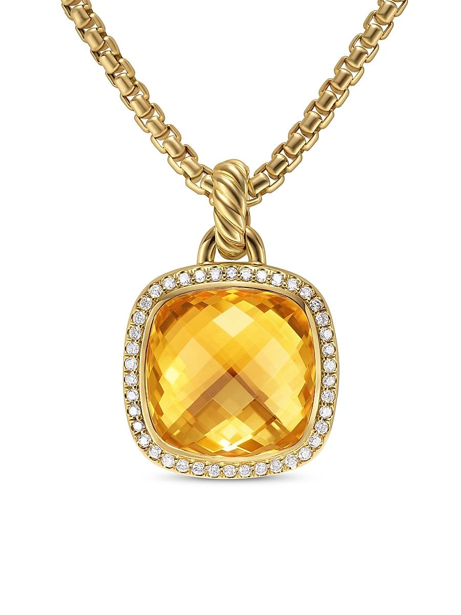 David Yurman Women's Albion Pendant in 18K Yellow Gold - Citrine