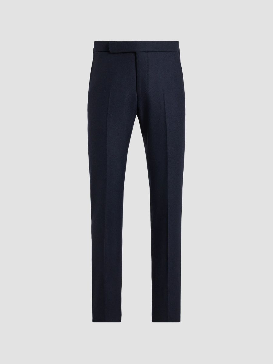 Ralph Lauren Purple Label Men's Gregory Flannel Trousers - Navy - Size 40