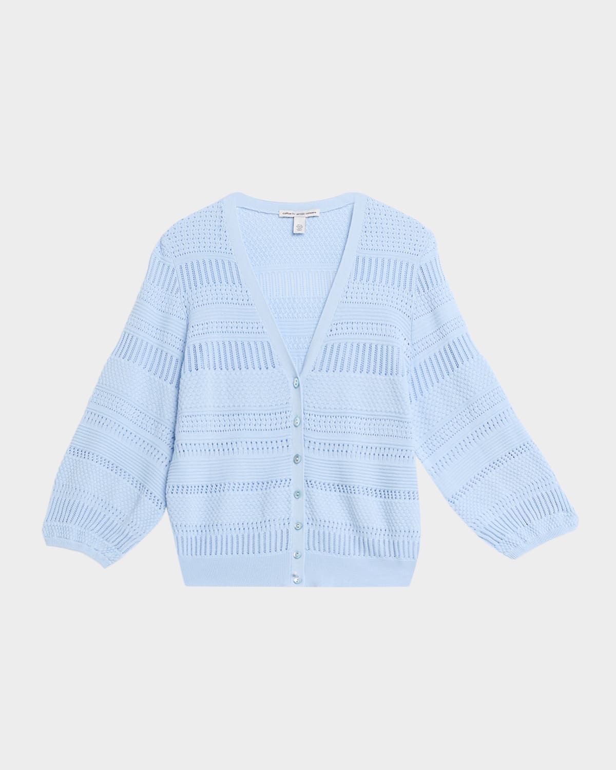 Pointelle-Knit Cotton Cardigan