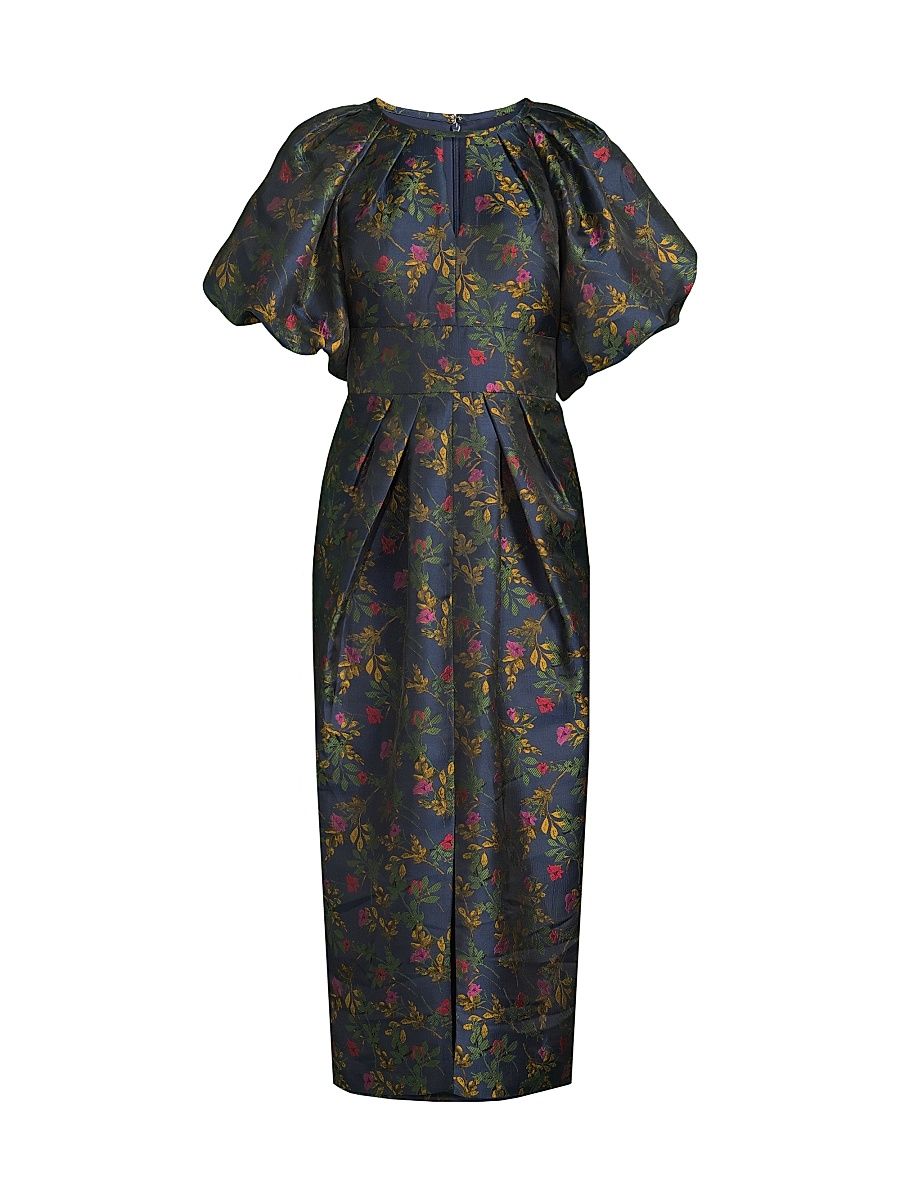 Women's Jolie Pleated Tea-Length Dress - Blue Opal - Size 6