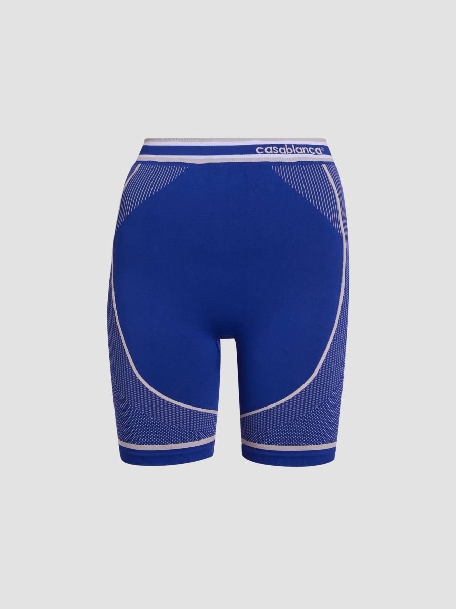 Casablanca Women's Seamless Bike Shorts - Seamless Blue - Size Small