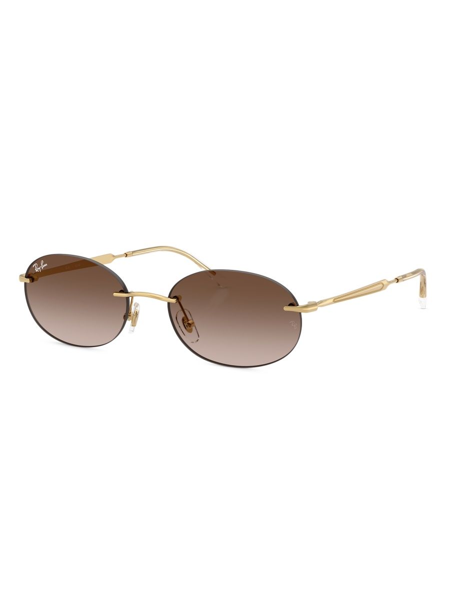 Ray-Ban Women's RB3767 54MM Oval Sunglasses - Gold Brown