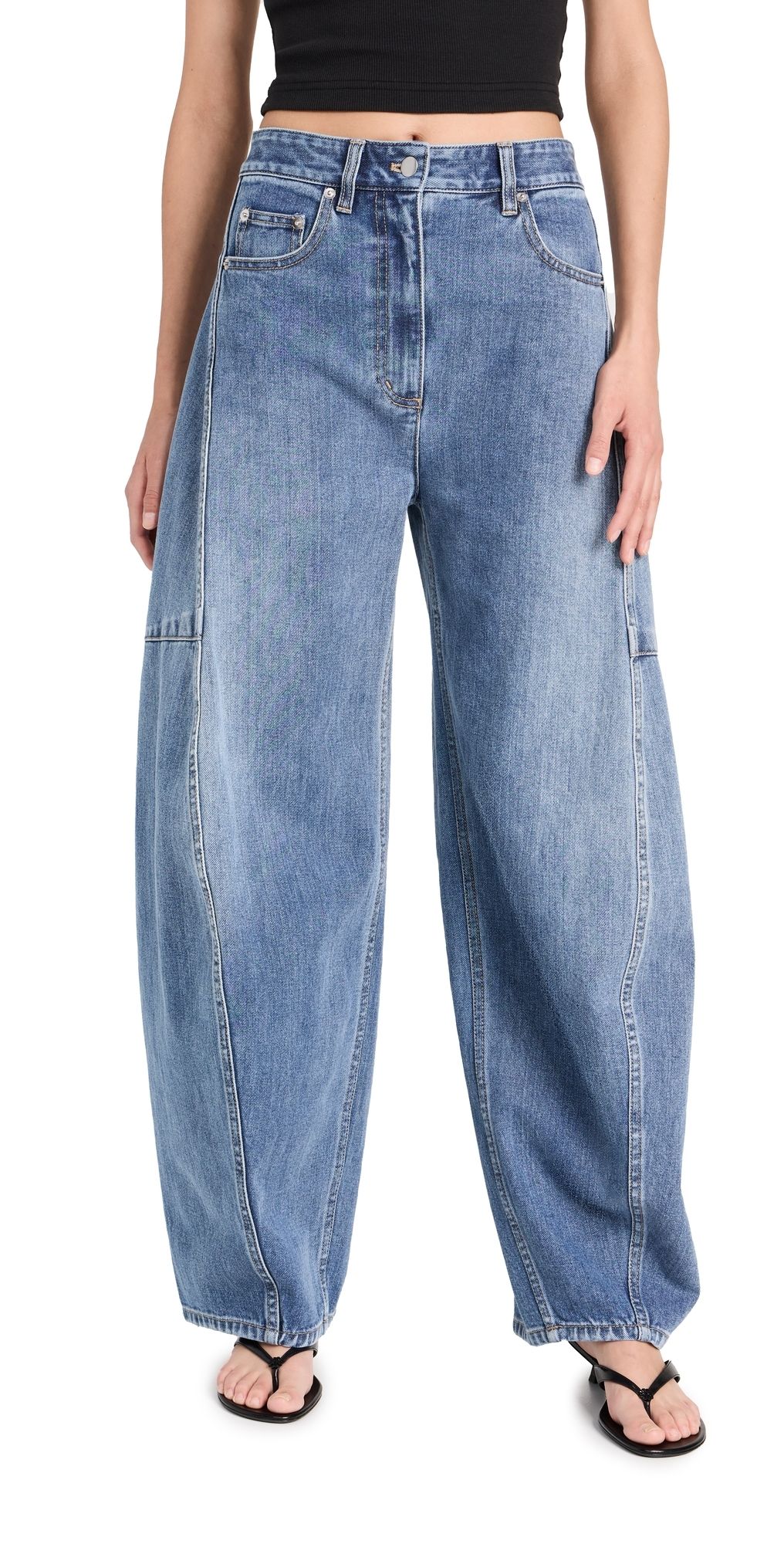 Tibi Classic Wash Denim Sid Jeans Classic Blue 24