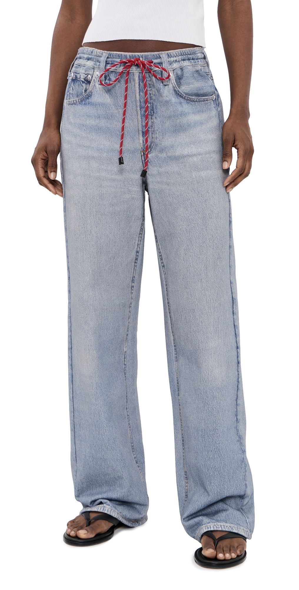rag & bone Miramar Terry Drawcord Wide Pants Brighton S