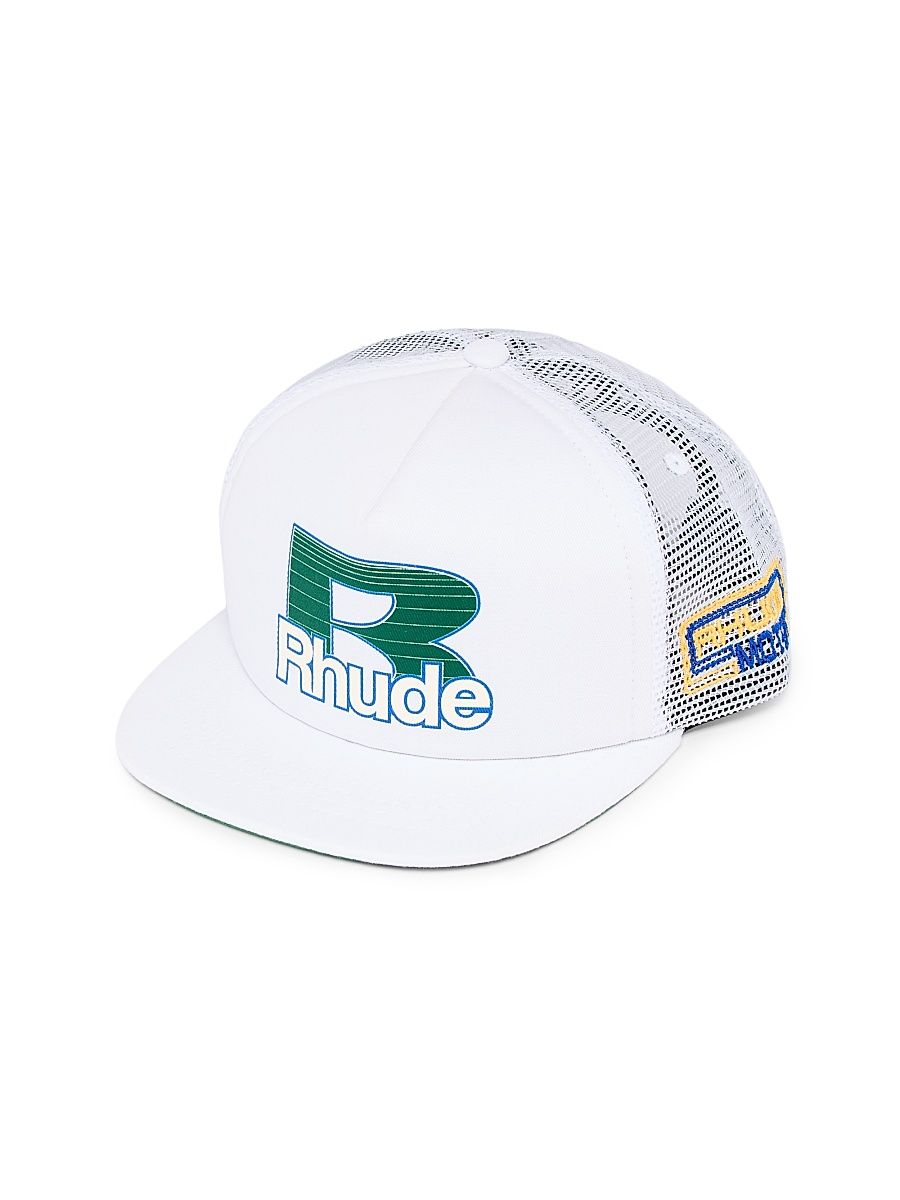 Men's Roadway Racing Trucker Hat - White