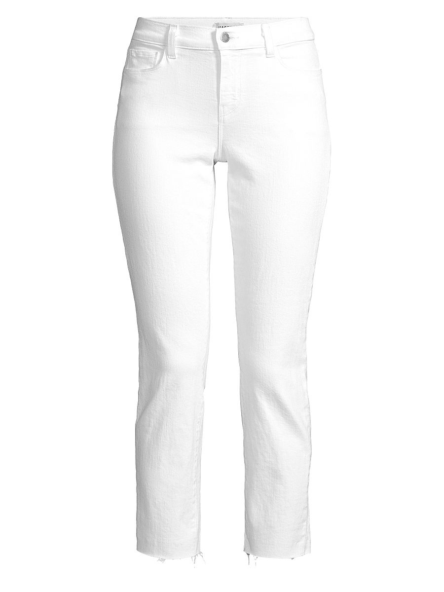 Women's Sada High-Rise Crop Slim Straight Jeans - Blanc - Size 32