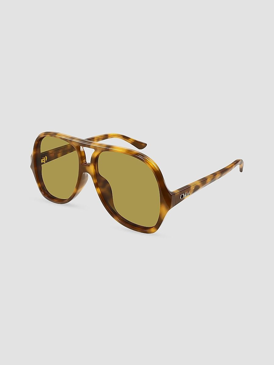 Women's Salomé 58MM Pilot Sunglasses - Havana Green