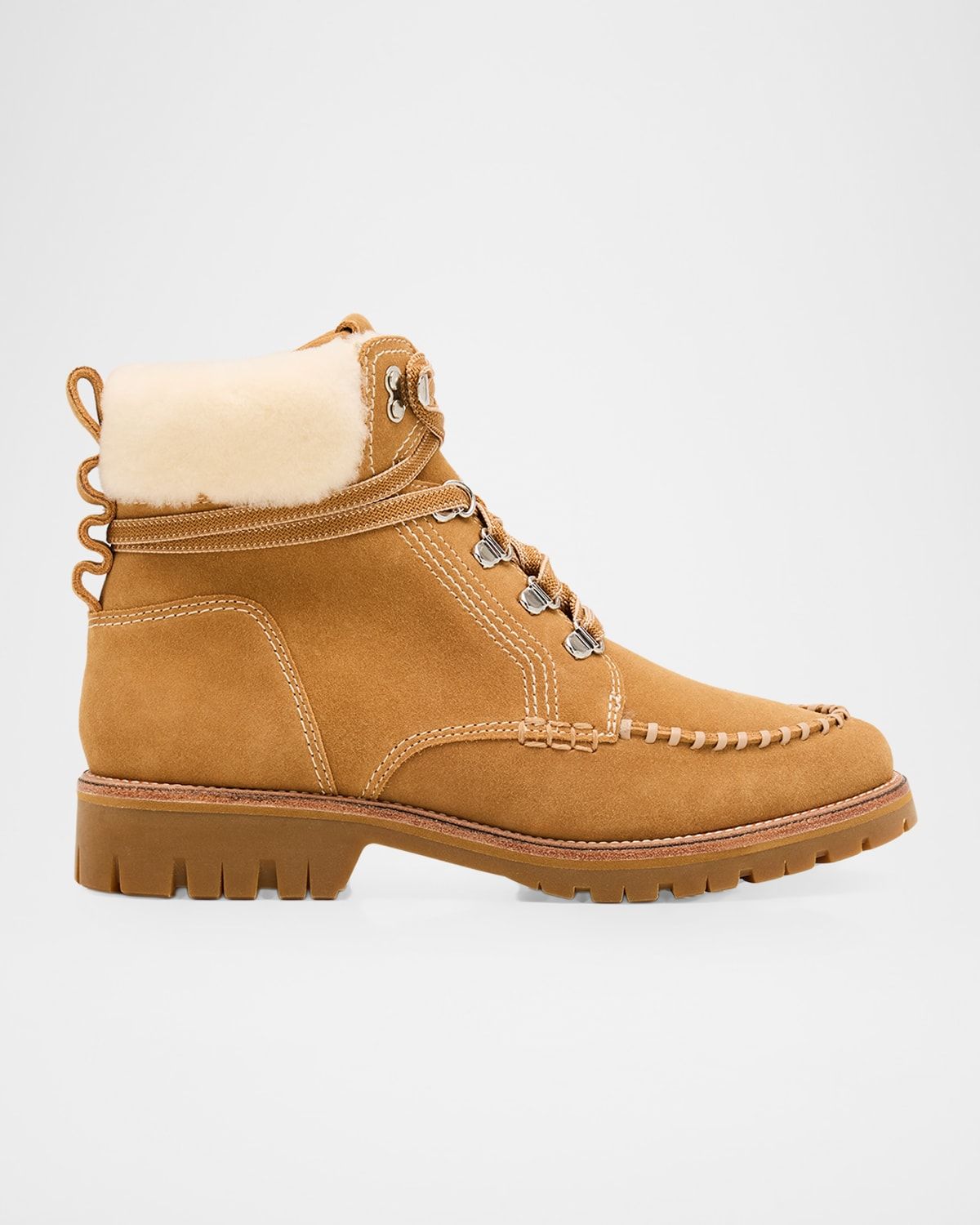 Cameron Suede Shearling Hiking Boots