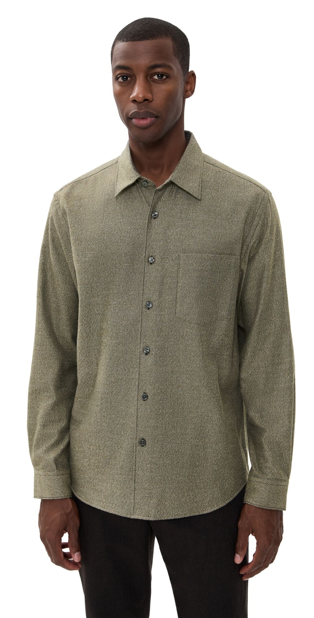 Theory Weekend Shirt in Spun Flannel Duffle Multi M