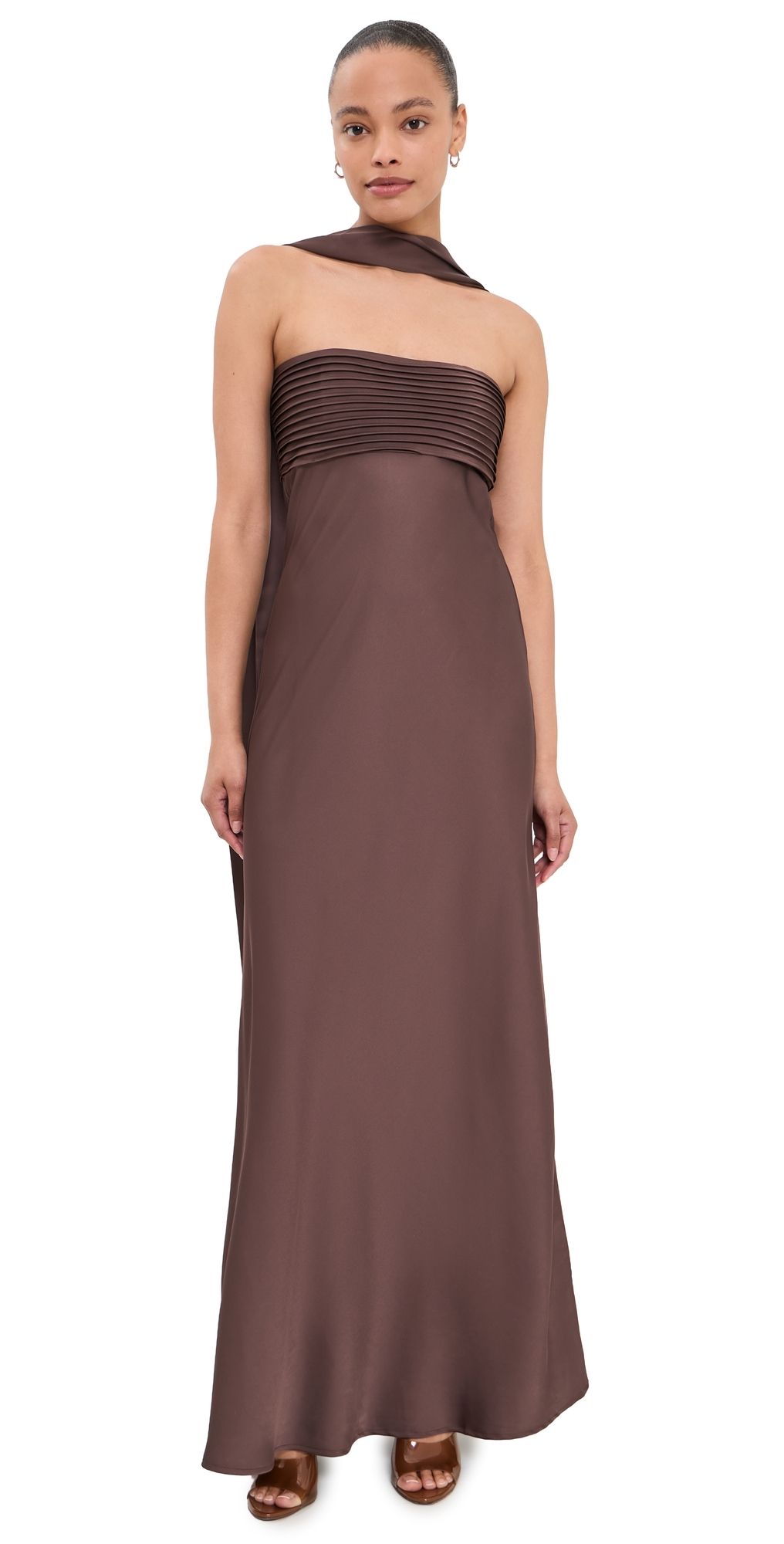 Runaway the Label Elsa Maxi Dress Chocolate L