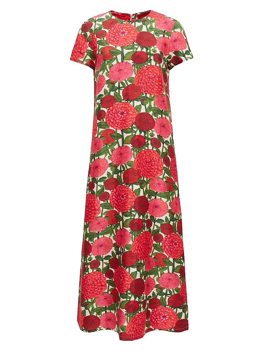 Women's Swing Dress - Pink Dahlias - Size XS