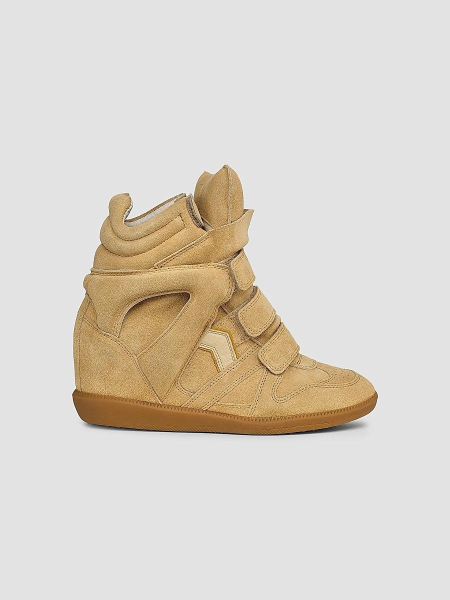 Isabel Marant Women's Bekett 50MM Suede High-Top Sneakers - Beige Golden Yellow - Size 12