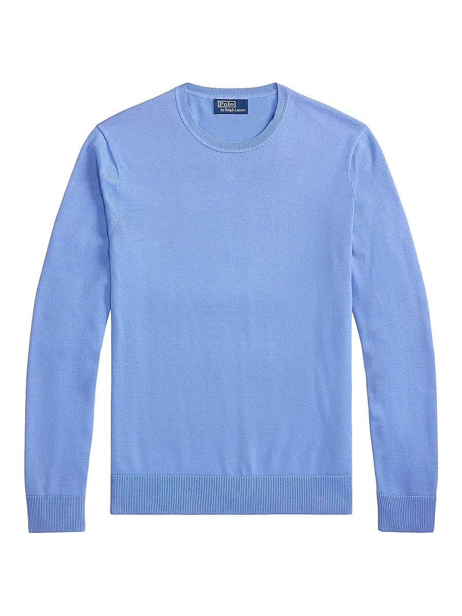 Men's Cotton Knit Sweater - Fall Blue - Size XXL