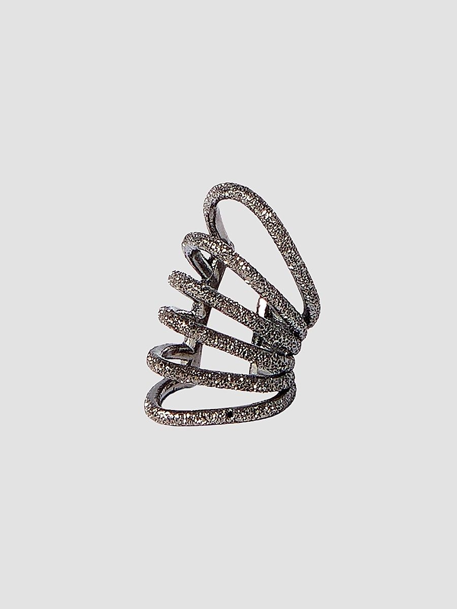 Women's Sterling Silver Shimmer Ear Cuff - Silver