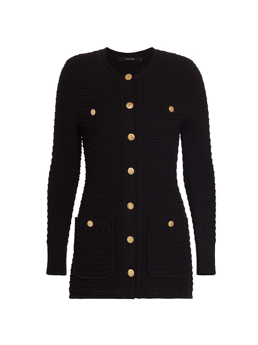Toccin Women's Constance Knit Jacket - Jet - Size XL