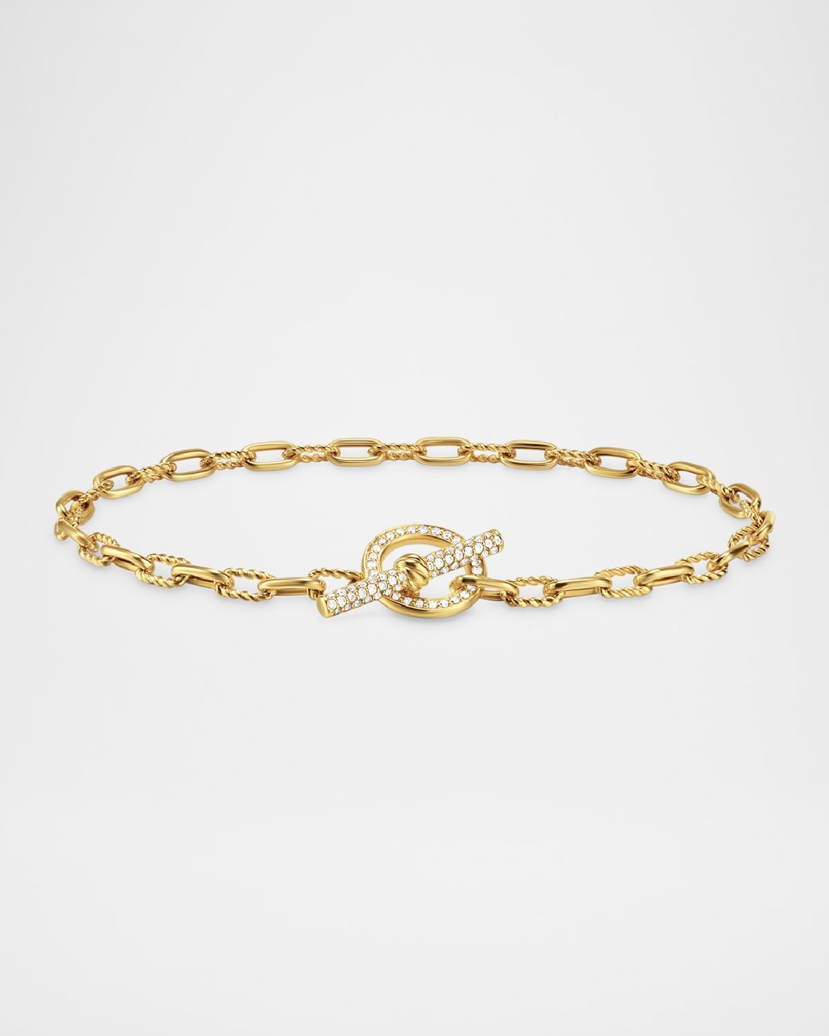 Madison Chain Bracelet in 18K Gold with Diamonds, 3mm
