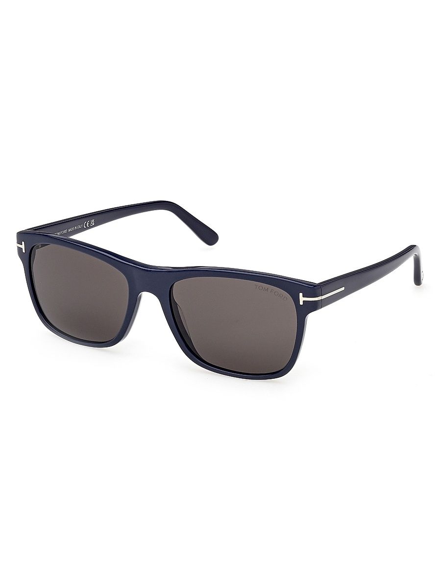 Men's Giulio 57MM Square Sunglasses - Blue Smoke