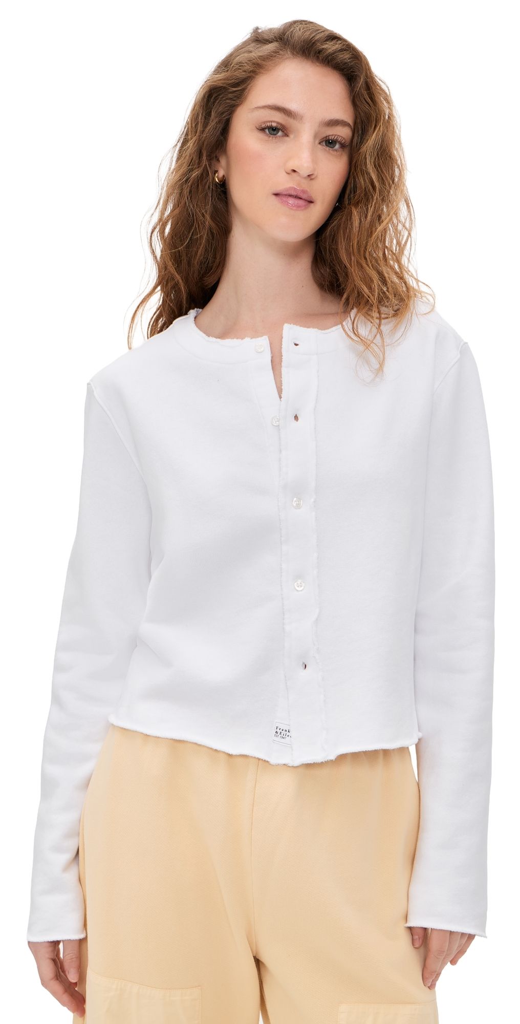 Frank & Eileen Jackie Cardigan White XL