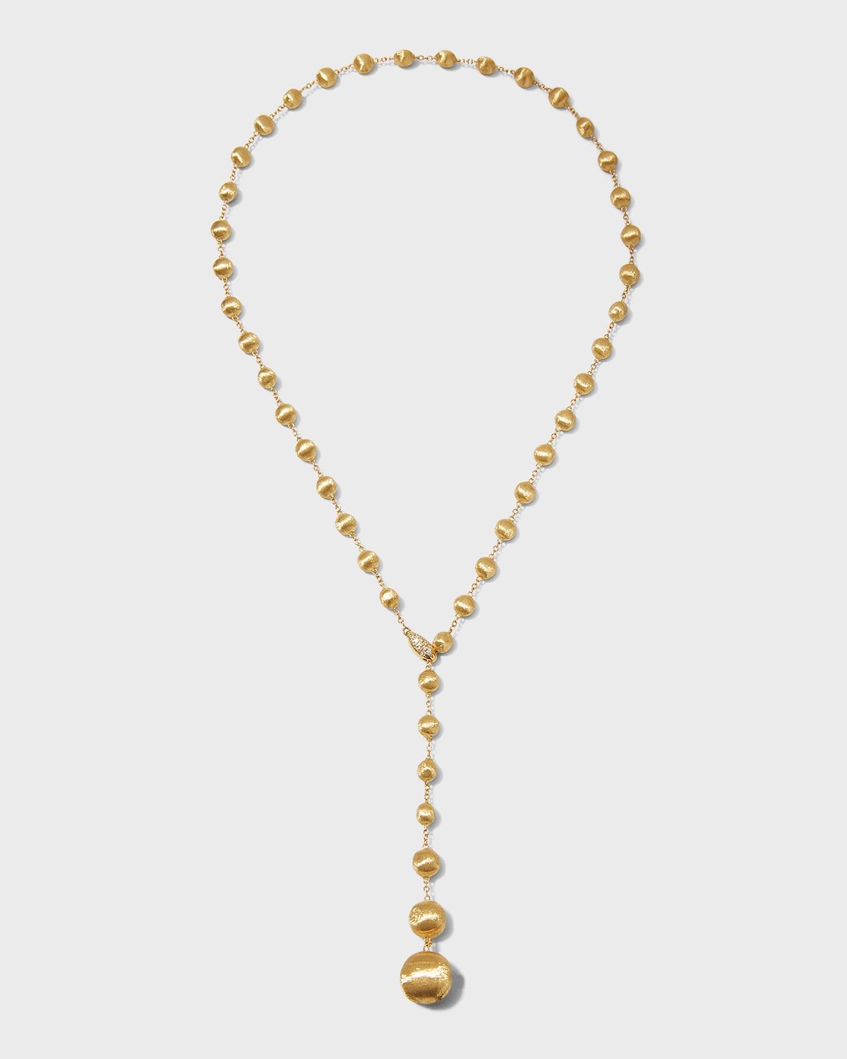 Africa 18k Diamond Lariat Necklace