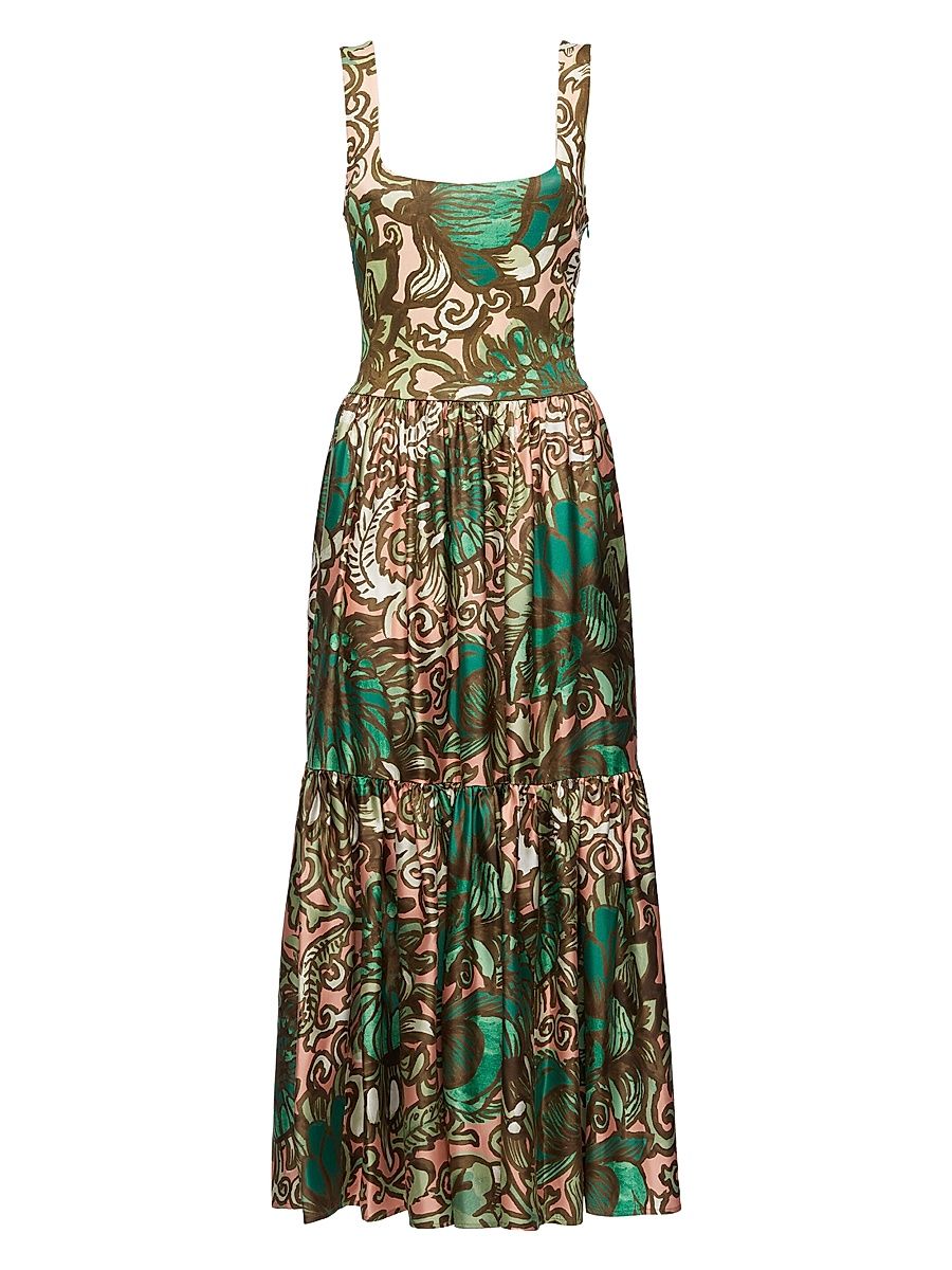 Women's Capri Dress - Anemone Pink Olive - Size XS
