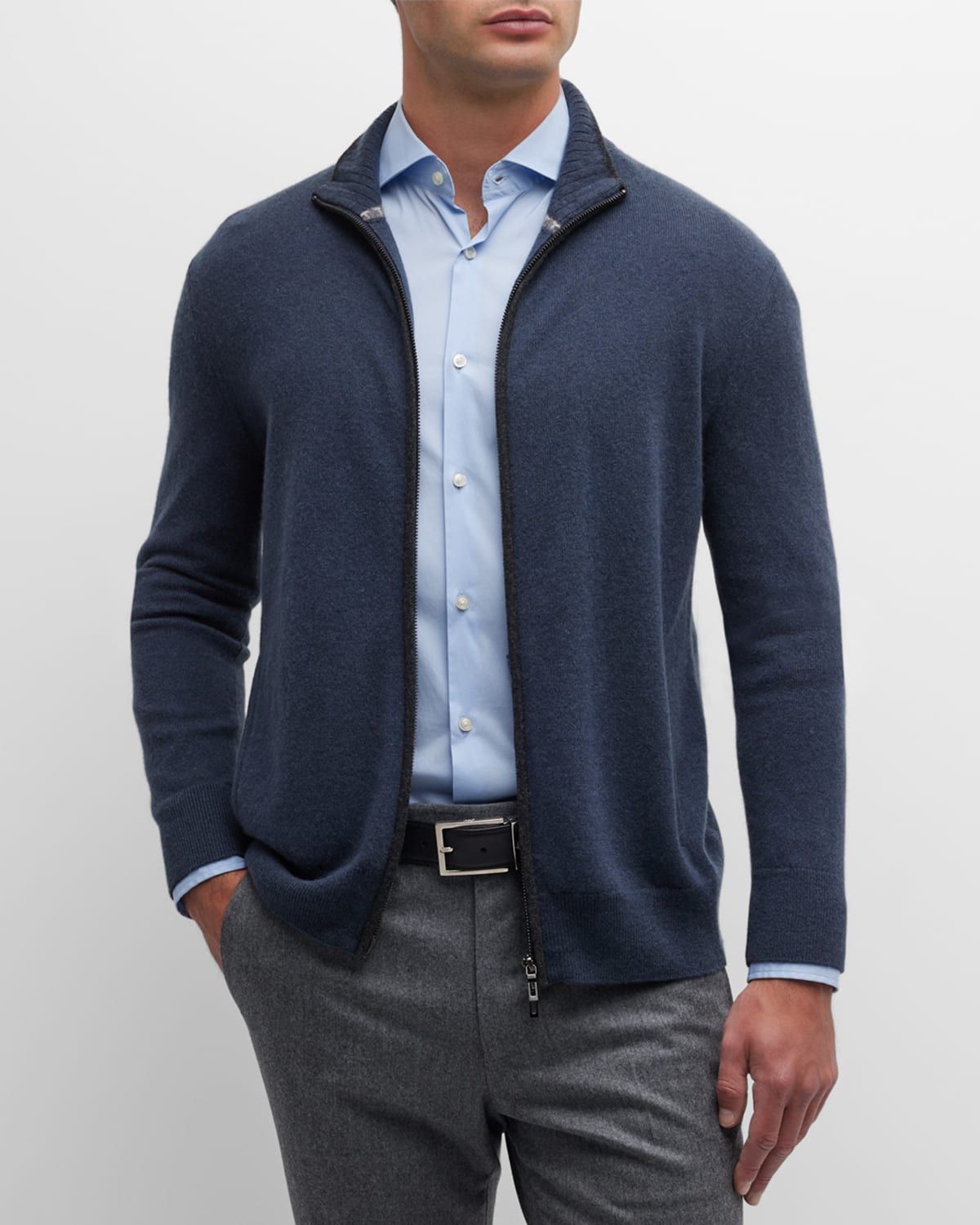 Men & apos;s Recycled Cashmere Full-Zip Sweater