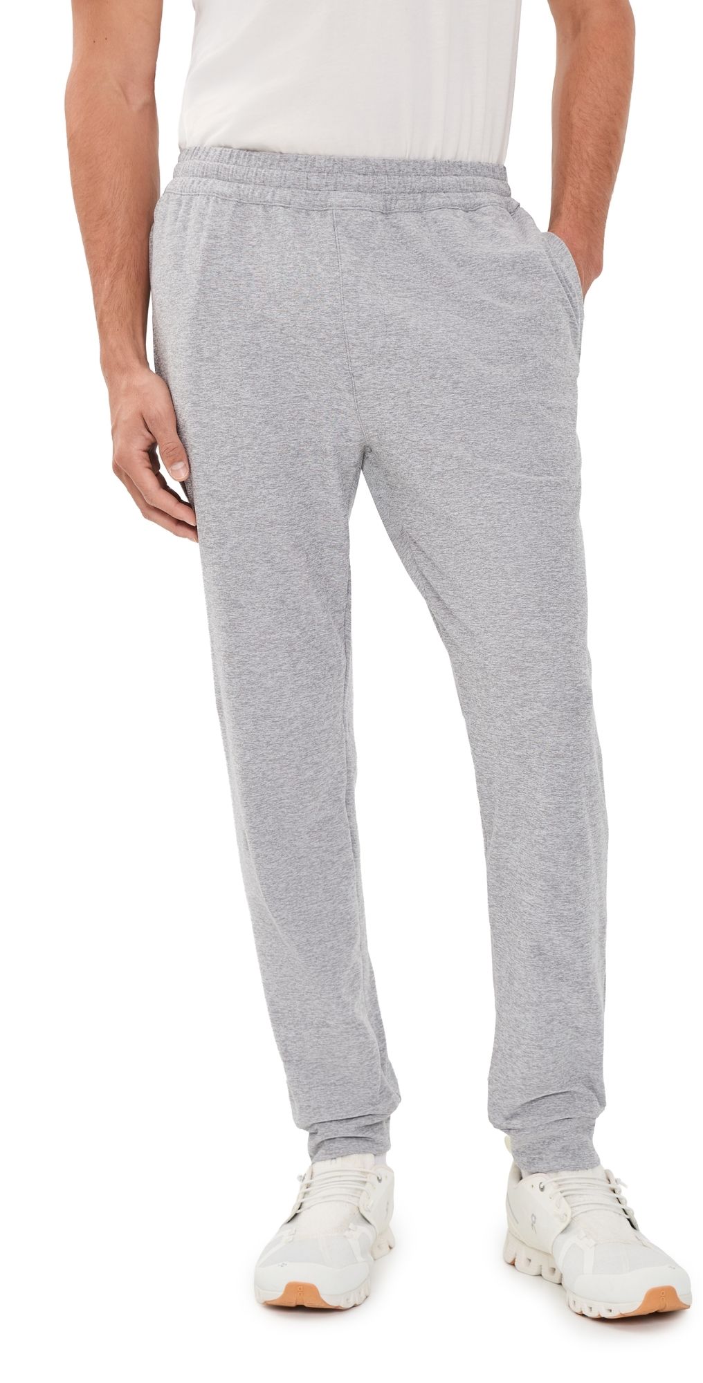 Beyond Yoga Spacedye Freefit Zipper Pockets Joggers Silver Mist S