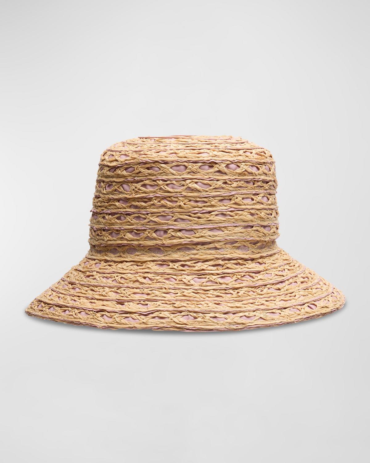 Ida Grosgrain & Straw Bucket Hat