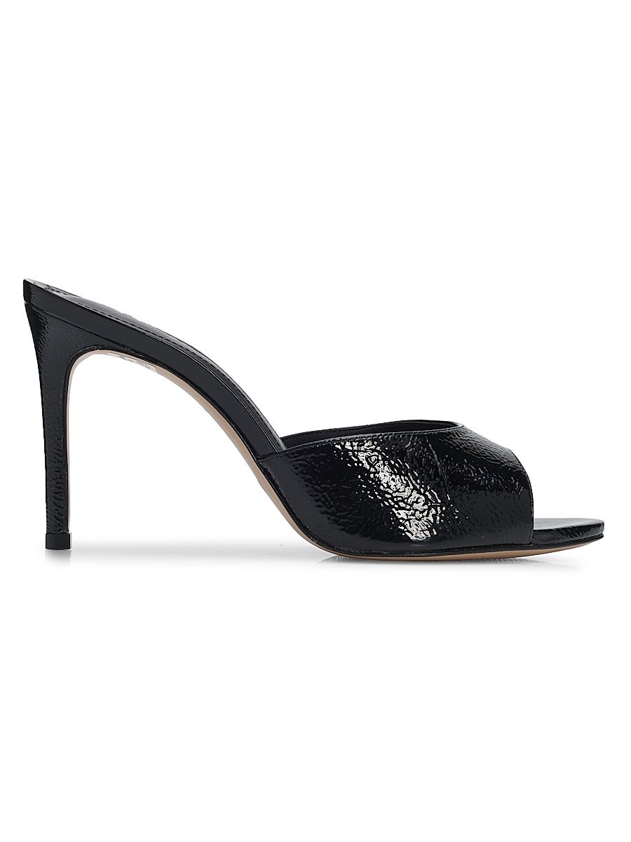 Women's Cloe 100MM Leather Sandals - Black - Size 5