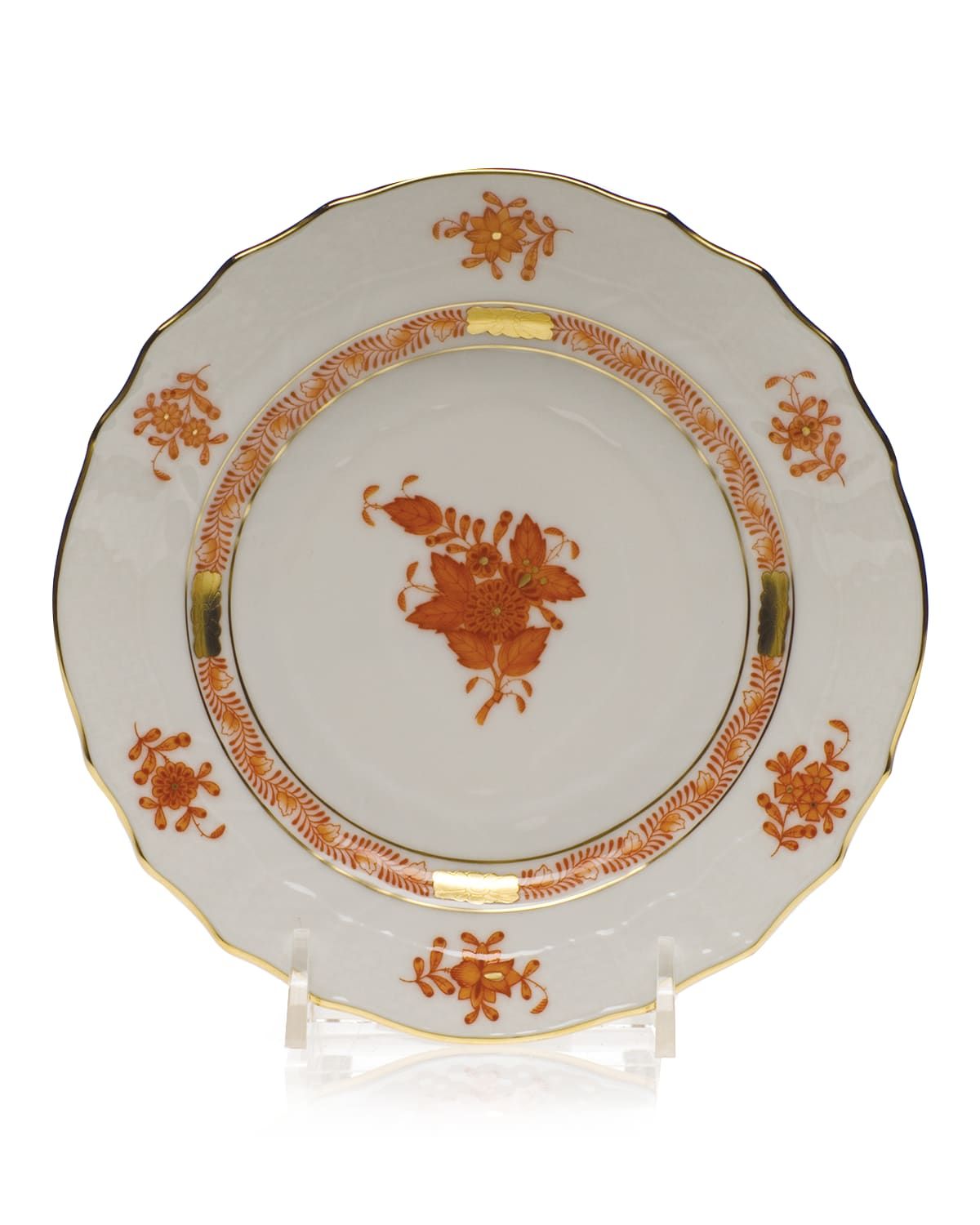 Rust Chinese Bouquet Bread & Butter Plate