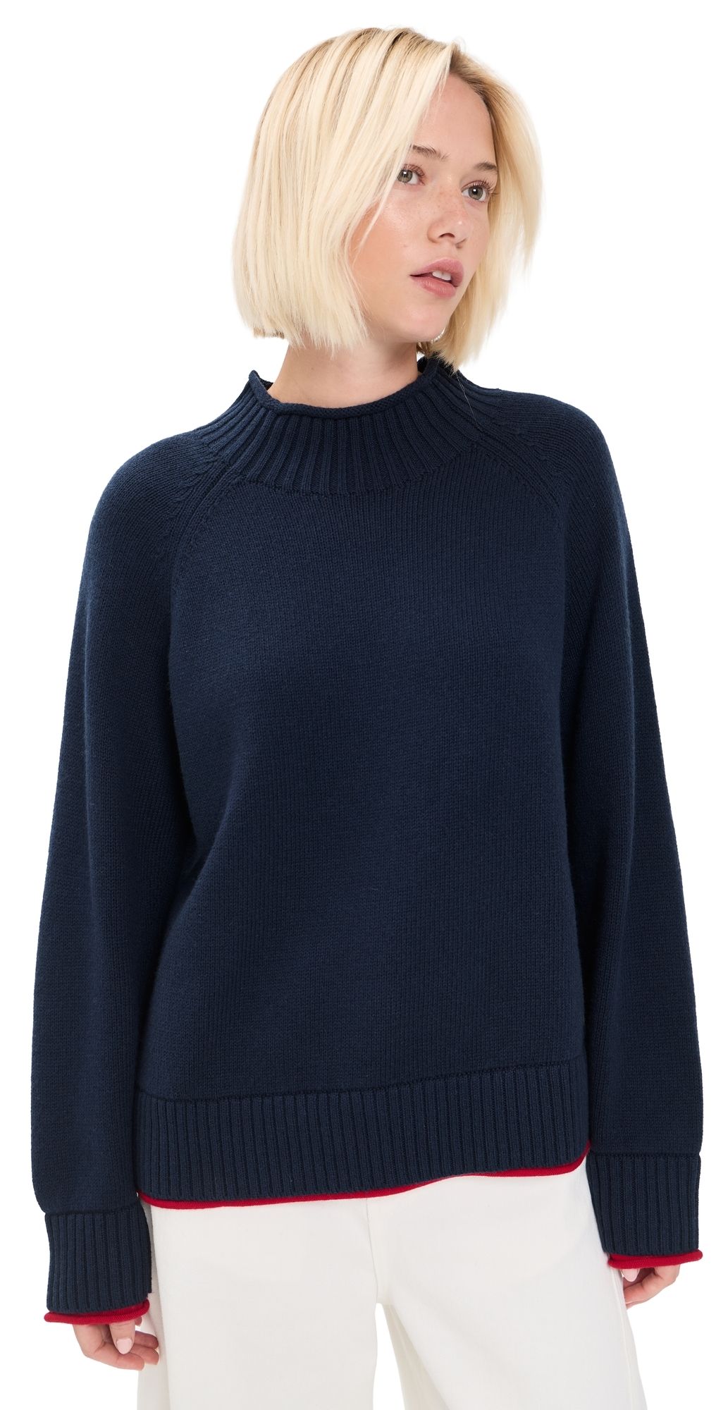 rag & bone Hazel Roll Neck Sweater Navy XS