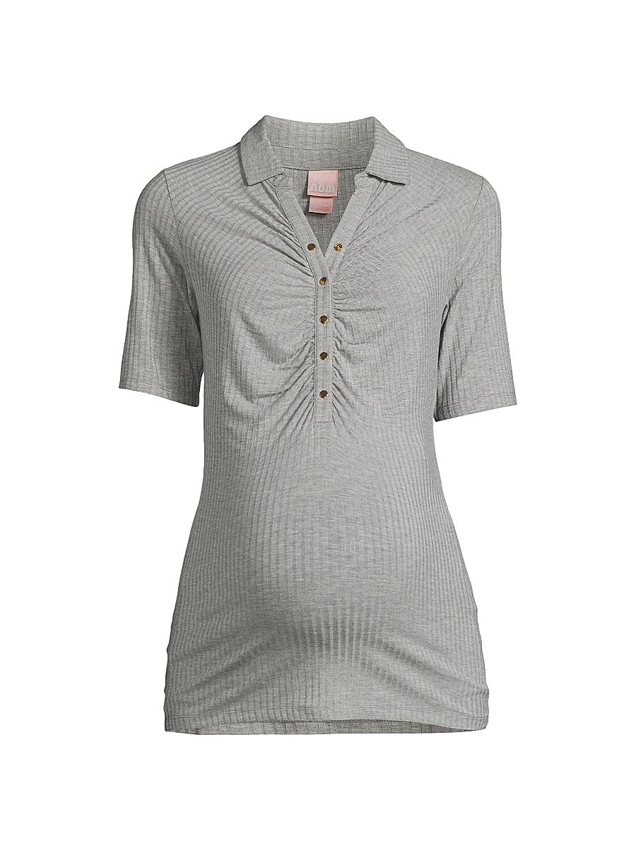 Women's Calista V-Neck Top - Grey - Size Medium